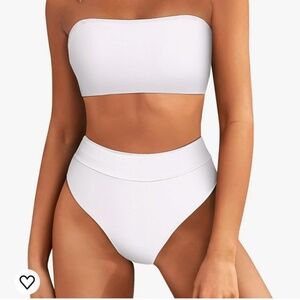 Pink Queen - High Waist Bikini  - White - XL